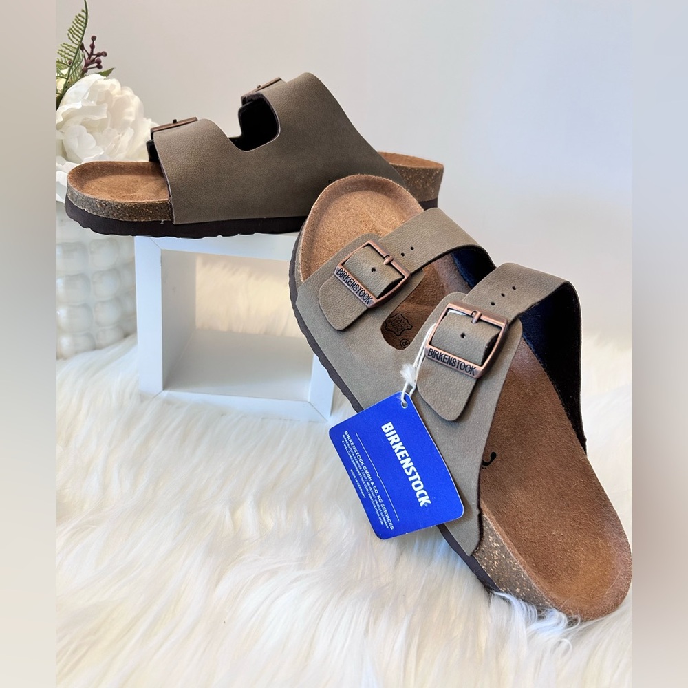 Birkenstock Brown Double Strap Sandals. NWT - Picture 11 of 13